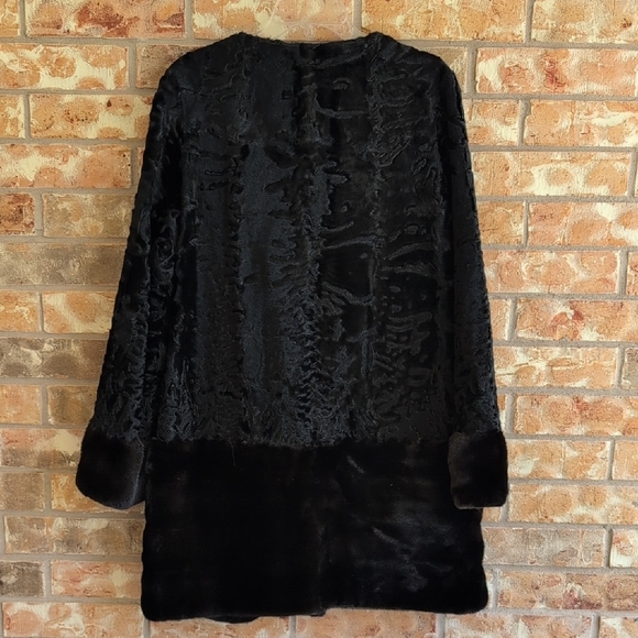 Maximilian Michael Kors Black Teddy Jacket Luxurious Plush Outerwear - Picture 4 of 10